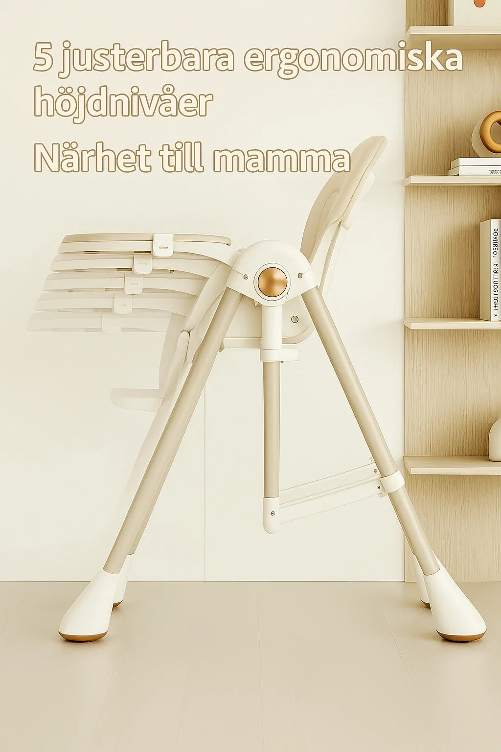 5 justerbara ergonomiska höjdnivåer